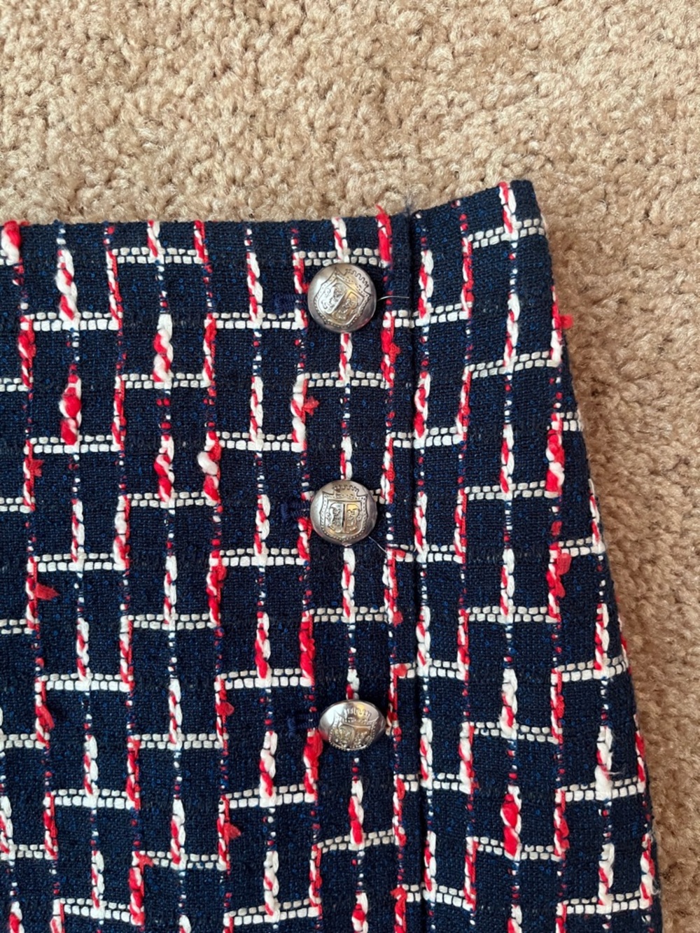 Talbots Tweed Fringe Skirt - Picture 3 of 10